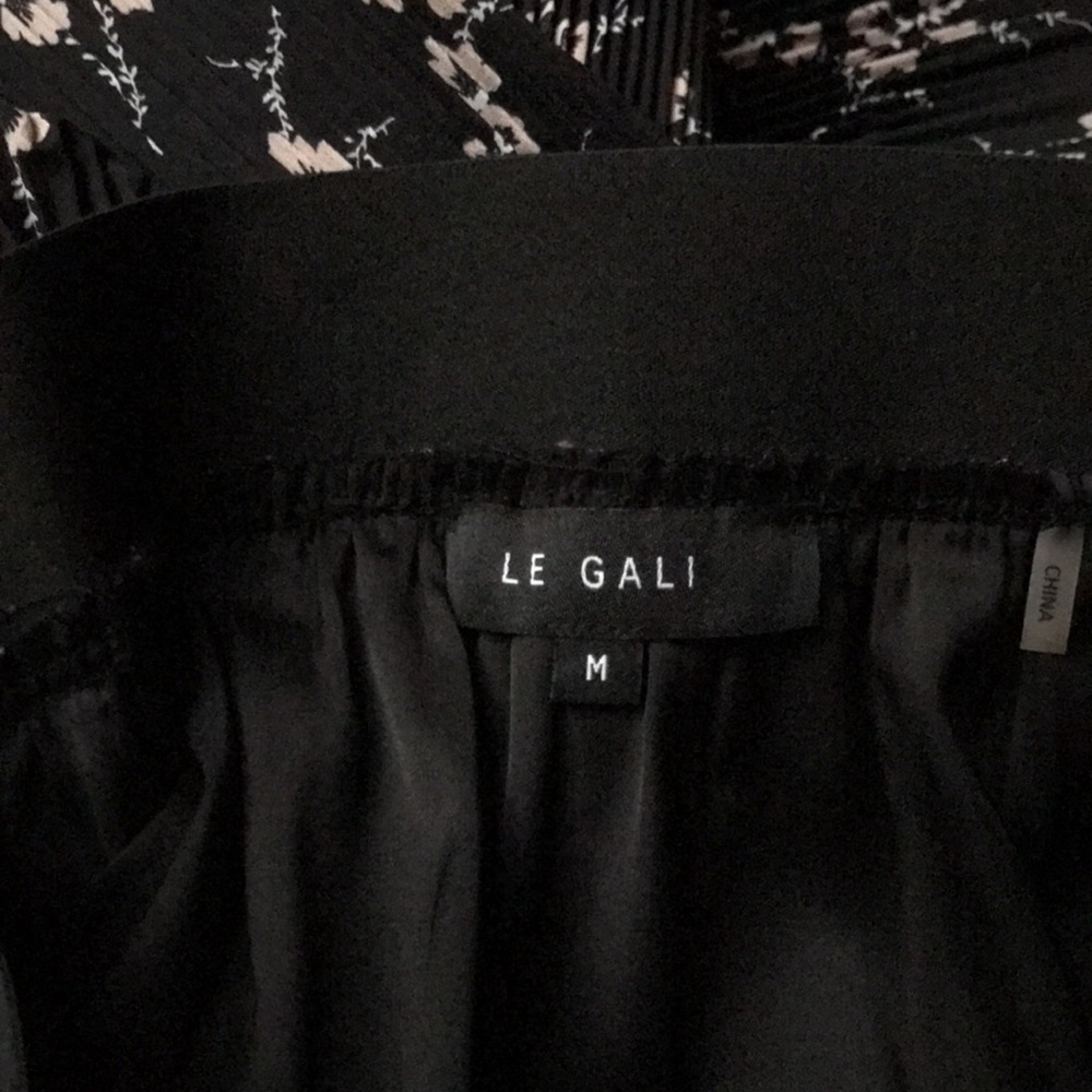 Le Gali Luna Black Pink Floral Pleated Lace Hem Skirt M - Picture 4 of 13